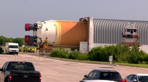 Artemis II Core Stage Offload and Transport to VAB - LC 39 Press Site PTZ