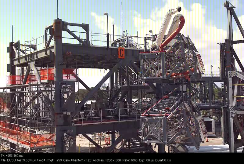 Exploration Upper Stage Umbilical Retract Testing at LETF