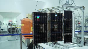 PUNCH Satellites Solar Array Deployment Test at Astrotech, VSFB