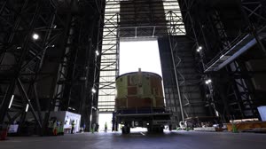 Artemis III Engine Section 3 Move Into VAB