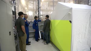 NASA Astronauts Randy Bresnik and Jessica Watkins at Swamp Works