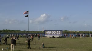 Artemis II Live Launch Coverage - Flag Shot