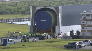 Artemis III Core Stage Offload and Transport to VAB - OSB II PTZ Cam
