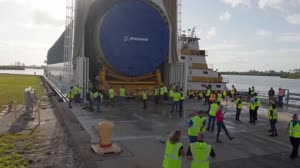 Artemis III Core Stage Arrival at VAB Timelapse
