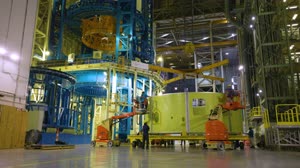 Artemis IV Forward Skirt Moves to Vertical Assembly Center for Next Phase of Production