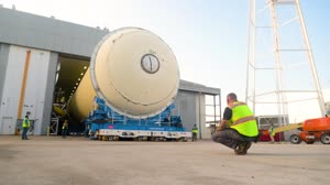 Artemis III Liquid Hydrogen Tank Moves To Final Assembly