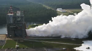NASA Continues Test Series for Redesigned Artemis Moon Rocket Engines
