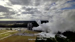 NASA Conducts Hot Fire of RS-25 Engine