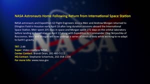 Expedition 62 Crew Return to Ellington Field