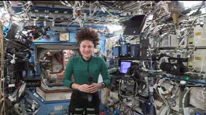 NASA Astronaut Jessica Meir discusses the Zero-G Oven with Michigan students