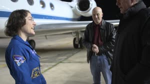 Record-Setting Space Station Crew Member Returns to Houston