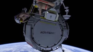 COSMONAUTS CONDUCT RUSSIAN SPACEWALK OUTSIDE SPACE STATION