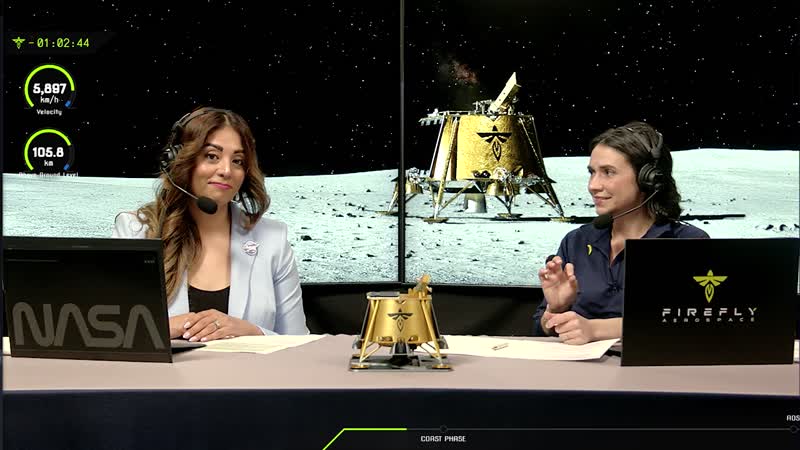 Firefly Blue Ghost Mission 1 Lunar Landing – Sunday, March 2, 2025